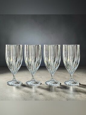 Vintage Mikasa Park Lane Crystal Iced Tea Glasses Set of 4